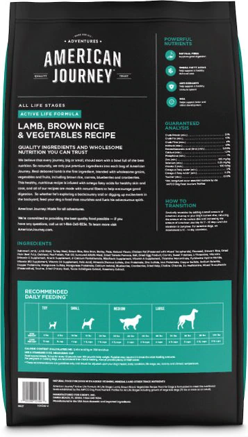 American Journey Active Life Formula Lamb, Brown Rice & Vegetables Recipe Dry Dog Food 4 American Journey Active Life Formula Lamb, Brown Rice & Vegetables Recipe Dry Dog Food - Image 2