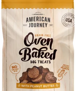 American Journey Peanut Butter Recipe Grain-Free Oven Baked Crunchy Biscuit Dog Treats