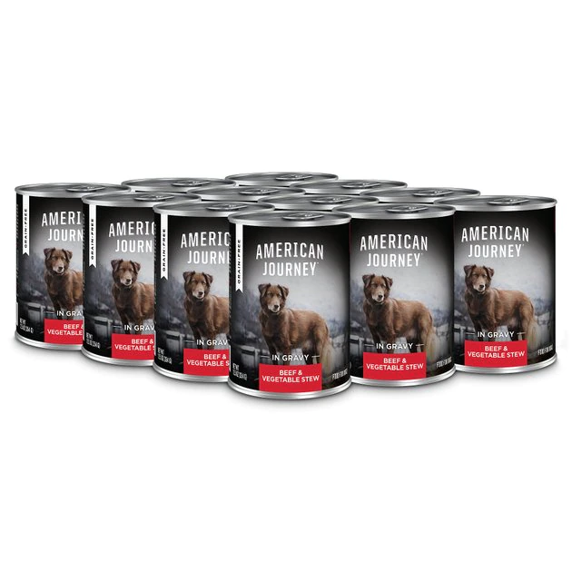 American Journey Stews Beef & Vegetables Recipe in Gravy Grain-Free Canned Dog Food 4 American Journey Stews Beef & Vegetables Recipe in Gravy Grain-Free Canned Dog Food - Image 2