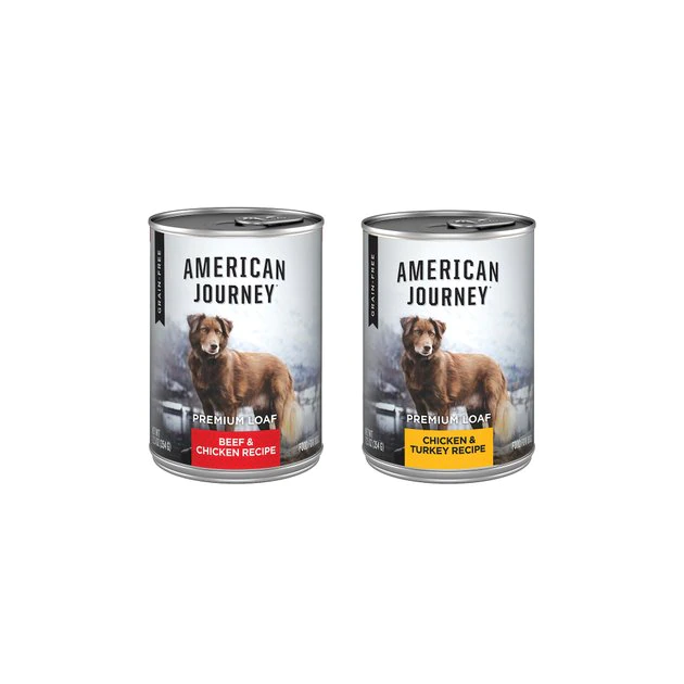 American Journey Poultry & Beef Variety Pack Grain-Free Canned Dog Food 4 American Journey Poultry & Beef Variety Pack Grain-Free Canned Dog Food - Image 2
