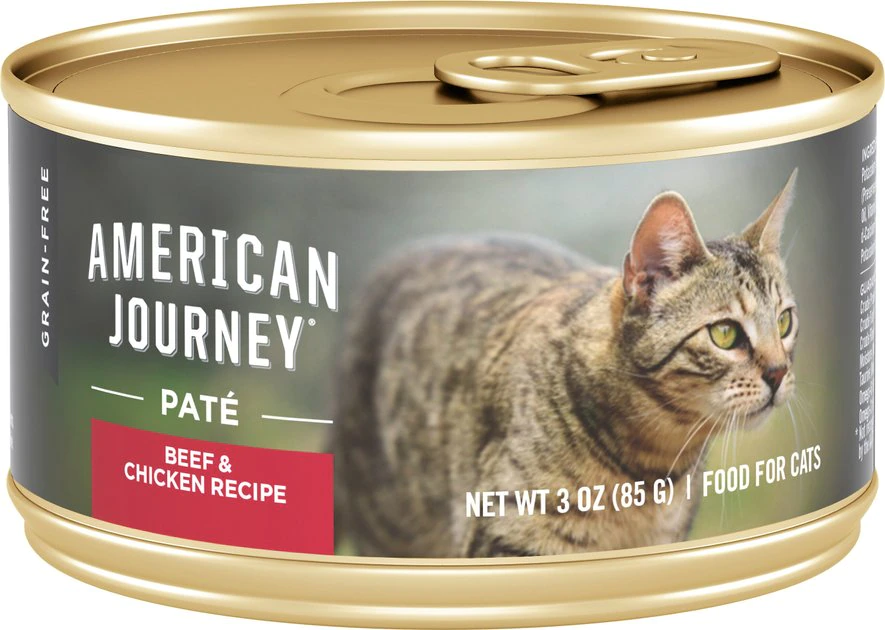 American Journey Pate Beef & Chicken Recipe Grain-Free Canned Cat Food 3 American Journey Pate Beef & Chicken Recipe Grain-Free Canned Cat Food