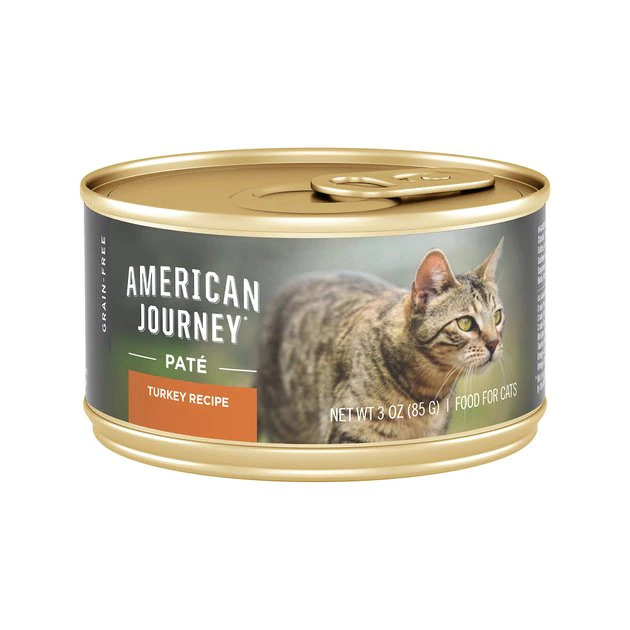 American Journey Pate Turkey Recipe Grain-Free Canned Cat Food 3 American Journey Pate Turkey Recipe Grain-Free Canned Cat Food