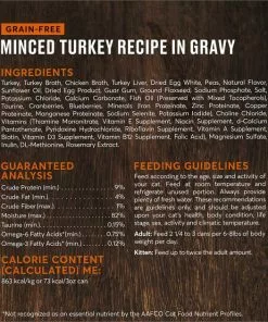 American Journey Minced Turkey Recipe in Gravy Grain-Free Canned Cat Food 12 American Journey Minced Turkey Recipe in Gravy Grain-Free Canned Cat Food -American Journey Store 133929 PT2. SY630 V1626382892
