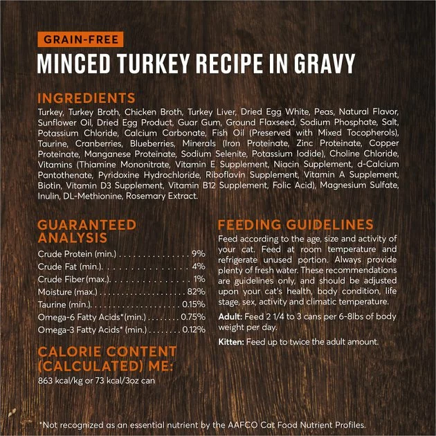 American Journey Minced Turkey Recipe in Gravy Grain-Free Canned Cat Food 5 American Journey Minced Turkey Recipe in Gravy Grain-Free Canned Cat Food - Image 3