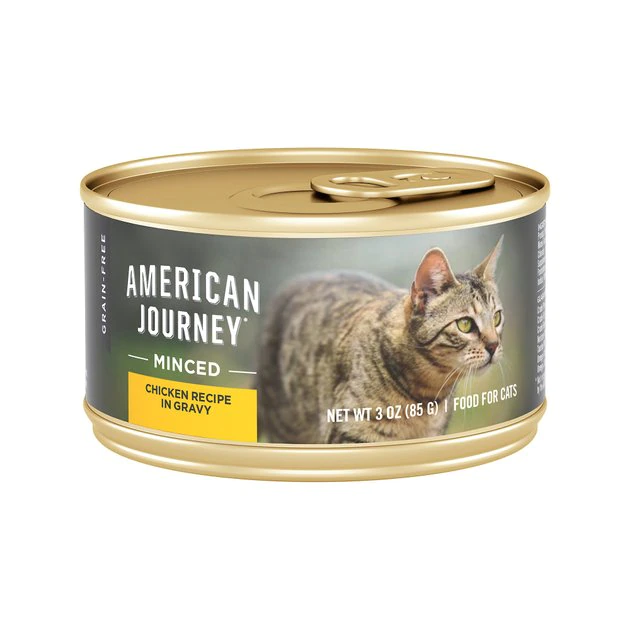 American Journey Minced Chicken Recipe in Gravy Grain-Free Canned Cat Food 3 American Journey Minced Chicken Recipe in Gravy Grain-Free Canned Cat Food