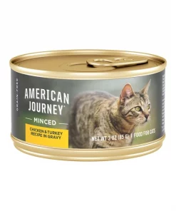 American Journey Minced Chicken & Turkey Recipe in Gravy Grain-Free Canned Cat Food