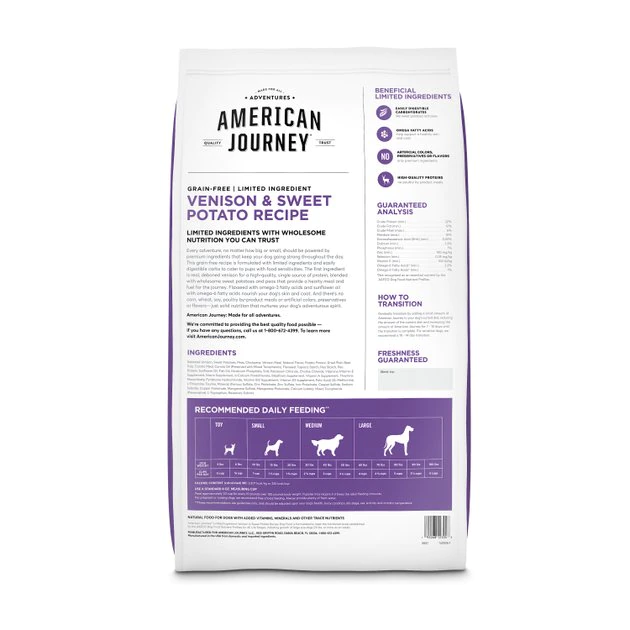 American Journey Limited Ingredient Venison & Sweet Potato Recipe Grain-Free Dry Dog Food 4 American Journey Limited Ingredient Venison & Sweet Potato Recipe Grain-Free Dry Dog Food - Image 2