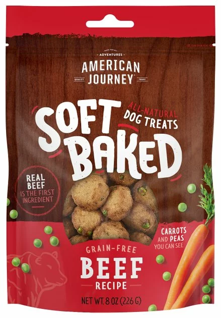 American Journey Beef Recipe Grain-Free Soft-Baked Dog Treats 3 American Journey Beef Recipe Grain-Free Soft-Baked Dog Treats