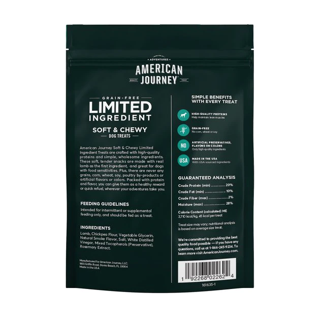 American Journey Limited Ingredient Grain-Free Lamb Recipe Soft & Chewy Dog Treats 4 American Journey Limited Ingredient Grain-Free Lamb Recipe Soft & Chewy Dog Treats - Image 2