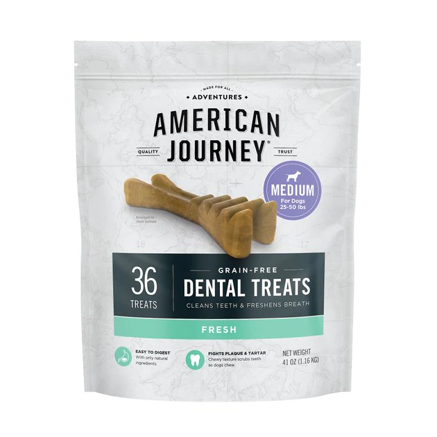 American Journey Medium Grain-Free Fresh Dental Dog Treats 3 American Journey Medium Grain-Free Fresh Dental Dog Treats