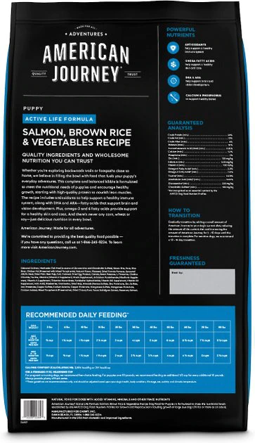 American Journey Active Life Formula Puppy Salmon, Brown Rice & Vegetables Recipe Dry Dog Food, 28-lb bag 4 American Journey Active Life Formula Puppy Salmon, Brown Rice & Vegetables Recipe Dry Dog Food, 28-lb bag - Image 2