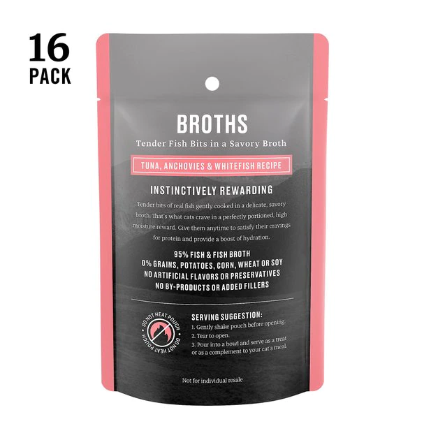 American Journey Landmark Broths Tuna, Anchovies & Whitefish Recipe Wet Cat Food Complement Pouches, 1.4 oz case of 16 4 American Journey Landmark Broths Tuna, Anchovies & Whitefish Recipe Wet Cat Food Complement Pouches, 1.4 oz case of 16 - Image 2