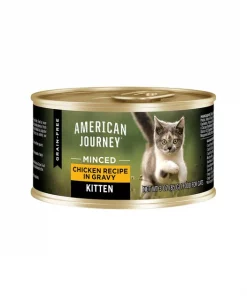 American Journey Kitten Minced Chicken Recipe in Gravy Grain-Free Canned Cat Food, 3-oz, case of 24