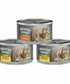 Bundle: American Journey Duck Recipe Grain-Free Dry Cat Food, 12-lb bag & Minced Poultry & Seafood in Gravy Variety Pack Grain-Free Canned Cat Food, 3-oz, case of 24 -American Journey Store 253015 PT3. SY630 V1600797061
