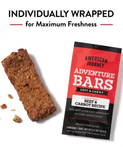American Journey Adventure Bars Beef & Carrot Recipe Grain-Free Soft & Chewy Dog Treats -American Journey Store 261561 PT2. SY630 V1616121640