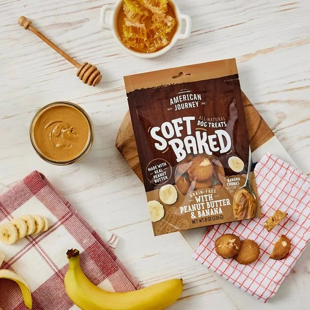 American Journey With Peanut Butter & Banana Grain-Free Soft-Baked Dog Treats, 8-oz bag 5 American Journey With Peanut Butter & Banana Grain-Free Soft-Baked Dog Treats, 8-oz bag - Image 3