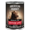 American Journey Active Life Formula Beef & Garden Vegetables Recipe Canned Dog Food, 12.5-oz, case of 12 -American Journey Store 286577 MAIN. SY630 V1632753521