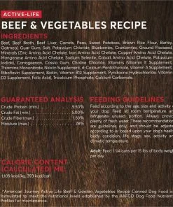 American Journey Active Life Formula Beef & Garden Vegetables Recipe Canned Dog Food, 12.5-oz, case of 12 -American Journey Store 286577 PT2. SY630 V1632755567