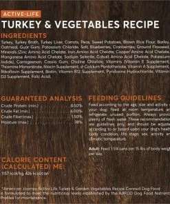 American Journey Active Life Formula Turkey & Garden Vegetables Recipe Canned Dog Food, 12.5-oz, case of 12 -American Journey Store 286579 PT2. SY630 V1632755832