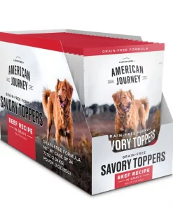 American Journey Savory Toppers Beef Recipe in Gravy Grain-Free Dog Food Topper, 3-oz pouches, case of 24 -American Journey Store 286953 PT2. SY630 V1628535753