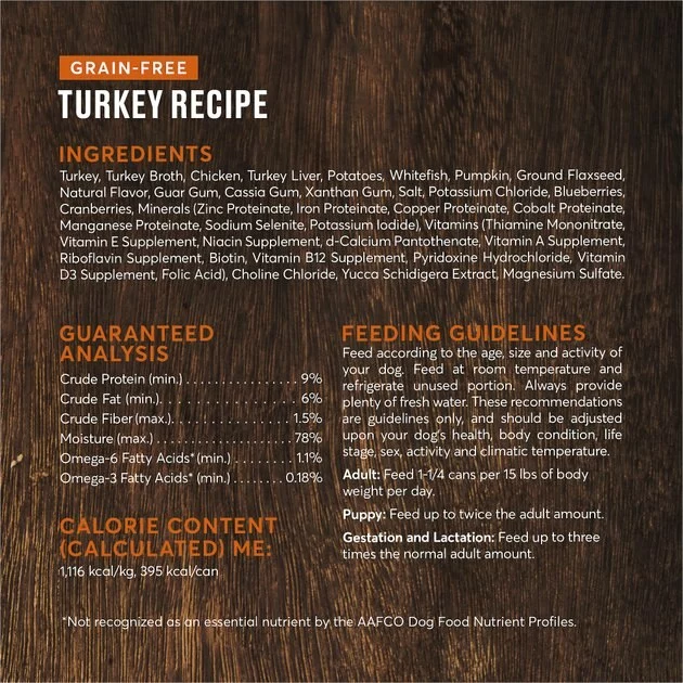 American Journey Turkey Recipe Grain-Free Canned Dog Food, 12.5-oz 4 American Journey Turkey Recipe Grain-Free Canned Dog Food, 12.5-oz - Image 2