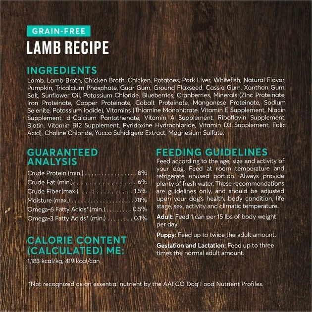 American Journey Lamb Recipe Grain-Free Canned Dog Food, 12.5-oz, case of 12 4 American Journey Lamb Recipe Grain-Free Canned Dog Food, 12.5-oz, case of 12 - Image 2