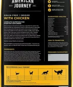 American Journey Indoor Recipe with Chicken Grain-Free Dry Cat Food, 12-lb bag & American Journey Indoor Pate Chicken Recipe Grain-Free Canned Cat Food, 5.5-oz, case of 24 -American Journey Store 290204 PT2. SY630 V1619188018
