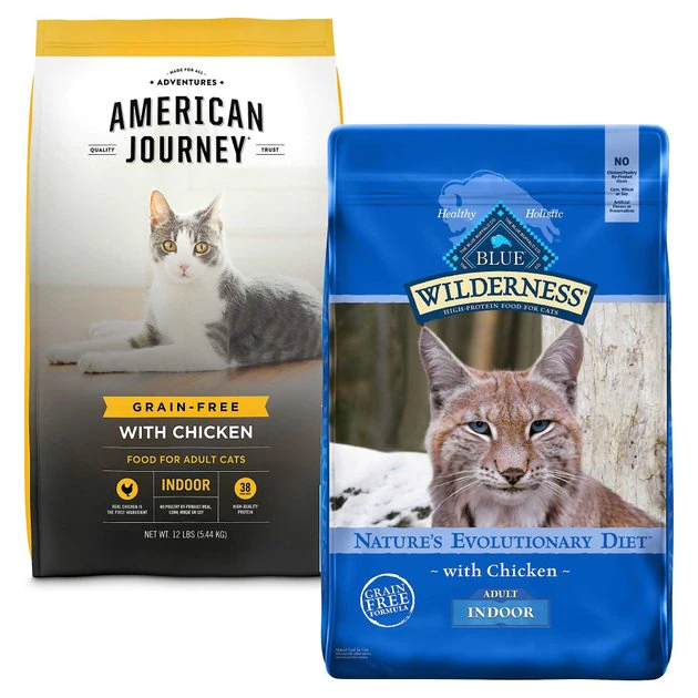 American Journey||Blue Buffalo American Journey Indoor Recipe with Chicken Grain-Free Dry Food + Blue Buffalo Wilderness Indoor Chicken Recipe Grain-Free Dry Cat Food 3 American Journey||Blue Buffalo American Journey Indoor Recipe with Chicken Grain-Free Dry Food + Blue Buffalo Wilderness Indoor Chicken Recipe Grain-Free Dry Cat Food