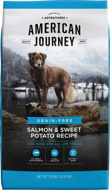 American Journey Salmon & Sweet Potato Recipe Grain-Free Dry Food, 24-lb bag + Stews Poultry & Beef Grain-Free Canned Dog Food 4 American Journey Salmon & Sweet Potato Recipe Grain-Free Dry Food, 24-lb bag + Stews Poultry & Beef Grain-Free Canned Dog Food - Image 2