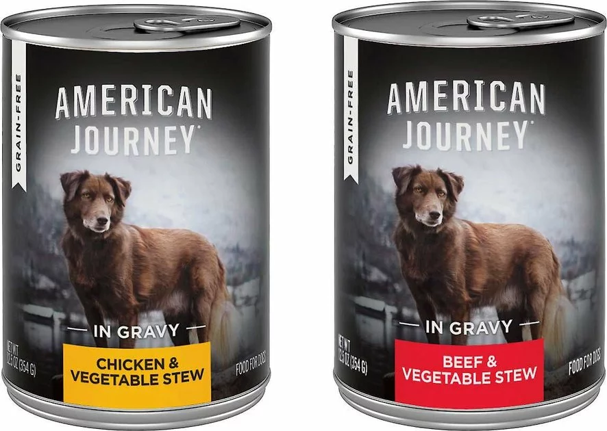 American Journey Salmon & Sweet Potato Recipe Grain-Free Dry Food, 24-lb bag + Stews Poultry & Beef Grain-Free Canned Dog Food 7 American Journey Salmon & Sweet Potato Recipe Grain-Free Dry Food, 24-lb bag + Stews Poultry & Beef Grain-Free Canned Dog Food - Image 5