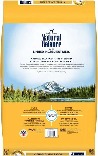 Natural Balance||American Journey Natural Balance L.I.D. Limited Ingredient Diets Grain-Free Duck & Potato Formula Dry Food + American Journey Limited Ingredient Poultry Grain-Free Canned Dog Food 5 Natural Balance||American Journey Natural Balance L.I.D. Limited Ingredient Diets Grain-Free Duck & Potato Formula Dry Food + American Journey Limited Ingredient Poultry Grain-Free Canned Dog Food - Image 3