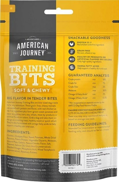 American Journey Beef Recipe Grain-Free Soft & Chewy Training Bits Dog Treats, 4-oz bag + American Journey Chicken Recipe Grain-Free Soft & Chewy Training Bits Dog Treats, 4-oz bag 9 American Journey Beef Recipe Grain-Free Soft & Chewy Training Bits Dog Treats, 4-oz bag + American Journey Chicken Recipe Grain-Free Soft & Chewy Training Bits Dog Treats, 4-oz bag - Image 7