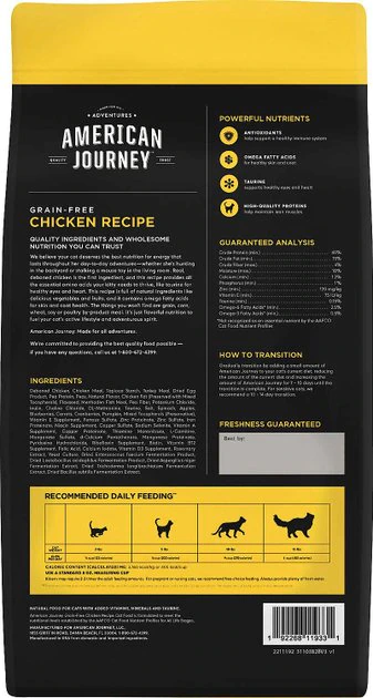 American Journey||Blue Buffalo American Journey Chicken Recipe Grain-Free Dry Cat Food, 5-lb bag + Blue Buffalo Wilderness Chicken Recipe Grain-Free Dry Cat Food, 6-lb bag 5 American Journey||Blue Buffalo American Journey Chicken Recipe Grain-Free Dry Cat Food, 5-lb bag + Blue Buffalo Wilderness Chicken Recipe Grain-Free Dry Cat Food, 6-lb bag - Image 3