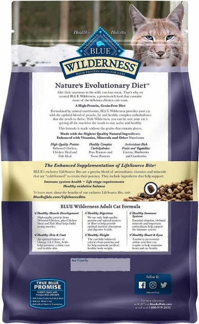 American Journey||Blue Buffalo American Journey Chicken Recipe Grain-Free Dry Cat Food, 5-lb bag + Blue Buffalo Wilderness Chicken Recipe Grain-Free Dry Cat Food, 6-lb bag 8 American Journey||Blue Buffalo American Journey Chicken Recipe Grain-Free Dry Cat Food, 5-lb bag + Blue Buffalo Wilderness Chicken Recipe Grain-Free Dry Cat Food, 6-lb bag - Image 6