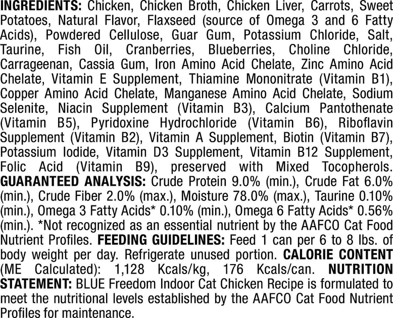 American Journey||Blue Buffalo American Journey Indoor Pate Chicken Recipe Grain-Free Canned Cat Food, 5.5-oz, case of 24 + Blue Buffalo Freedom Indoor Adult Chicken Recipe Grain-Free Canned Cat Food, 5.5-oz, case of 24 8 American Journey||Blue Buffalo American Journey Indoor Pate Chicken Recipe Grain-Free Canned Cat Food, 5.5-oz, case of 24 + Blue Buffalo Freedom Indoor Adult Chicken Recipe Grain-Free Canned Cat Food, 5.5-oz, case of 24 - Image 6