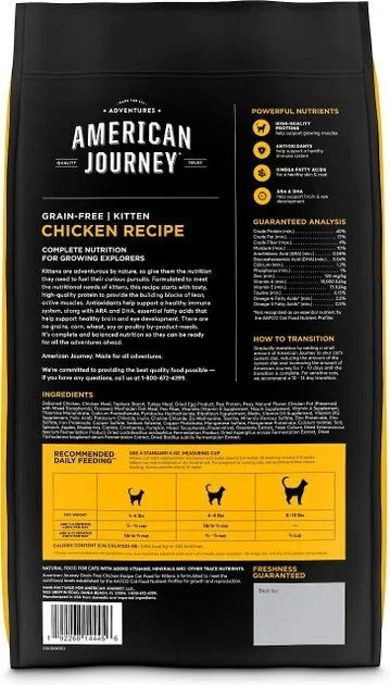 American Journey Kitten Chicken Recipe Grain-Free Dry Cat Food, 5-lb bag + American Journey Kitten Pate Chicken Recipe Grain-Free Canned Cat Food, 3-oz, case of 24 5 American Journey Kitten Chicken Recipe Grain-Free Dry Cat Food, 5-lb bag + American Journey Kitten Pate Chicken Recipe Grain-Free Canned Cat Food, 3-oz, case of 24 - Image 3