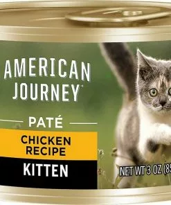 American Journey Kitten Chicken Recipe Grain-Free Dry Cat Food, 5-lb bag + American Journey Kitten Pate Chicken Recipe Grain-Free Canned Cat Food, 3-oz, case of 24 14 American Journey Kitten Chicken Recipe Grain-Free Dry Cat Food, 5-lb bag + American Journey Kitten Pate Chicken Recipe Grain-Free Canned Cat Food, 3-oz, case of 24 -American Journey Store 297738 PT4. SY630 V1621291952