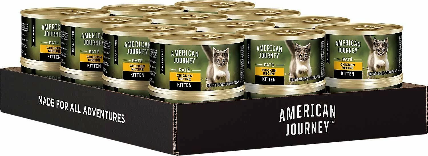 American Journey Kitten Chicken Recipe Grain-Free Dry Cat Food, 5-lb bag + American Journey Kitten Pate Chicken Recipe Grain-Free Canned Cat Food, 3-oz, case of 24 10 American Journey Kitten Chicken Recipe Grain-Free Dry Cat Food, 5-lb bag + American Journey Kitten Pate Chicken Recipe Grain-Free Canned Cat Food, 3-oz, case of 24 - Image 8
