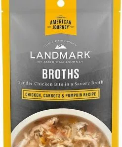 American Journey Landmark Broths Tuna, Shrimp and Whitefish Recipe Wet Cat Food Complement Pouches, 1.4 oz case of 16 + American Journey Landmark Broths Chicken, Carrots and Pumpkin Recipe Wet Cat Food Complement Pouches, 1.4 oz case of 16 -American Journey Store 297744 PT5. SY630 V1621261042