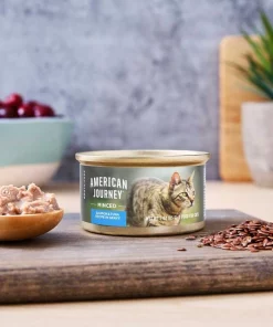 American Journey||Wellness American Journey Minced Salmon & Tuna Recipe in Gravy Grain-Free Canned Cat Food, 3-oz, case of 24 + Wellness Complete Health Natural Minced Salmon Dinner Grain-Free Canned Cat Food, 3-oz, case of 24 -American Journey Store 297778 PT2. SY630 V1621302431