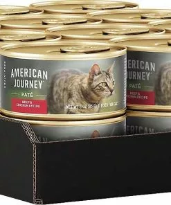 American Journey||Wellness American Journey Pate Beef & Chicken Recipe Grain-Free Canned Cat Food, 3-oz, case of 24 + Wellness Complete Health Adult Beef & Chicken Formula Grain-Free Canned Cat Food, 3-oz, case of 24 11 American Journey||Wellness American Journey Pate Beef & Chicken Recipe Grain-Free Canned Cat Food, 3-oz, case of 24 + Wellness Complete Health Adult Beef & Chicken Formula Grain-Free Canned Cat Food, 3-oz, case of 24 -American Journey Store 297786 PT3. SY630 V1621261030