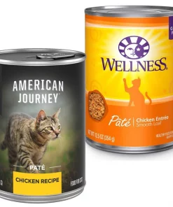 American Journey||Wellness American Journey Pate Chicken Recipe Grain-Free Canned Cat Food, 12.5-oz, case of 12 + Wellness Complete Health Pate Chicken Entree Grain-Free Canned Cat Food, 12.5-oz, case of 12