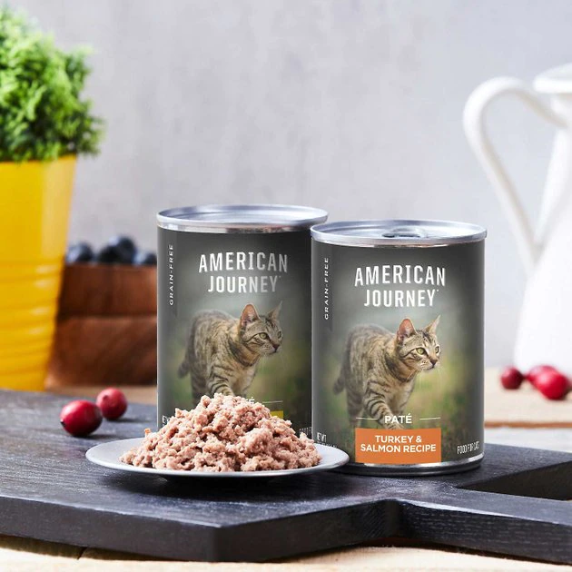 American Journey||Wellness American Journey Pate Poultry & Seafood Variety Pack Grain-Free Canned Cat Food, 12.5-oz, case of 12 + Wellness Complete Health Poultry Lovers Pate Variety Pack Grain-Free Canned Cat Food, 5.5-oz, case of 30 5 American Journey||Wellness American Journey Pate Poultry & Seafood Variety Pack Grain-Free Canned Cat Food, 12.5-oz, case of 12 + Wellness Complete Health Poultry Lovers Pate Variety Pack Grain-Free Canned Cat Food, 5.5-oz, case of 30 - Image 3