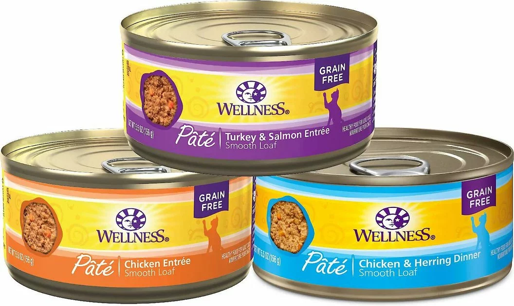 American Journey||Wellness American Journey Pate Poultry & Seafood Variety Pack Grain-Free Canned Cat Food, 12.5-oz, case of 12 + Wellness Complete Health Poultry Lovers Pate Variety Pack Grain-Free Canned Cat Food, 5.5-oz, case of 30 7 American Journey||Wellness American Journey Pate Poultry & Seafood Variety Pack Grain-Free Canned Cat Food, 12.5-oz, case of 12 + Wellness Complete Health Poultry Lovers Pate Variety Pack Grain-Free Canned Cat Food, 5.5-oz, case of 30 - Image 5