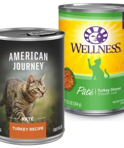 American Journey||Wellness American Journey Pate Turkey Recipe Grain-Free Canned Cat Food, 12.5-oz, case of 12 + Wellness Complete Health Turkey Formula Grain-Free Canned Cat Food, 12.5-oz, case of 12