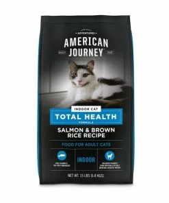 American Journey Indoor Cat Total Health Formula Salmon & Brown Rice Recipe Dry Cat Food, 15lb bag -American Journey Store 299539 PT8. SY630 V1630080999