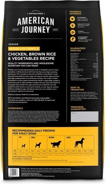 American Journey Active Life Formula Senior Chicken, Brown Rice & Vegetables Recipe Dry Food + Poultry & Beef Variety Pack Grain-Free Canned Dog Food 5 American Journey Active Life Formula Senior Chicken, Brown Rice & Vegetables Recipe Dry Food + Poultry & Beef Variety Pack Grain-Free Canned Dog Food - Image 3