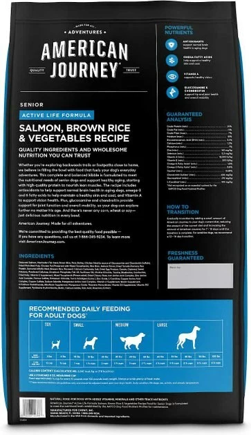 American Journey Active Life Formula Senior Salmon, Brown Rice & Vegetables Recipe Dry Food + Poultry & Beef Variety Pack Grain-Free Canned Dog Food 5 American Journey Active Life Formula Senior Salmon, Brown Rice & Vegetables Recipe Dry Food + Poultry & Beef Variety Pack Grain-Free Canned Dog Food - Image 3
