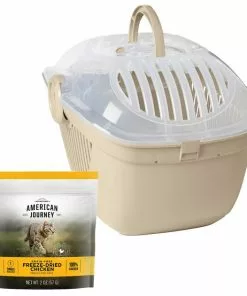 Frisco||American Journey Frisco Top Loading Kennel + American Journey 100% Chicken Freeze-Dried Grain-Free Cat Treats