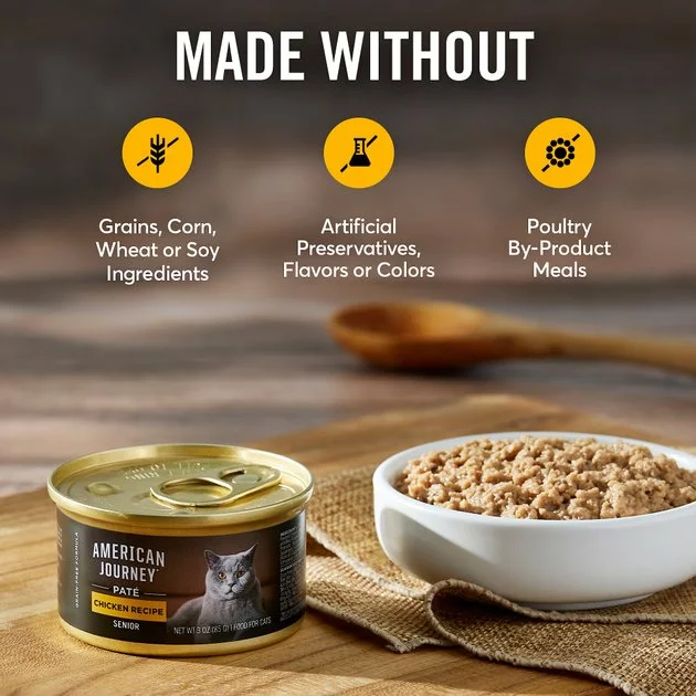 American Journey Senior Pate Chicken Recipe Canned Cat Food 5 American Journey Senior Pate Chicken Recipe Canned Cat Food - Image 3